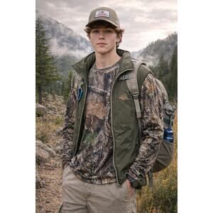 Mossy Oak Men's Long Sleeve Camouflage Hunting Shirt Size Large Break-Up Country